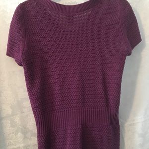 Ann Taylor Purple Knit Cardigan